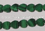 CMN262 15.5 inches 10*10mm heart natural malachite beads wholesale