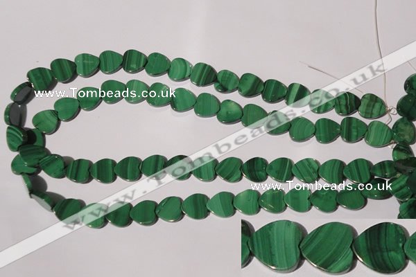 CMN263 15.5 inches 12*12mm heart natural malachite beads wholesale