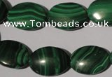 CMN274 15.5 inches 13*18mm oval natural malachite beads wholesale