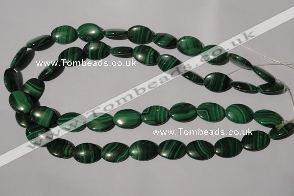 CMN274 15.5 inches 13*18mm oval natural malachite beads wholesale