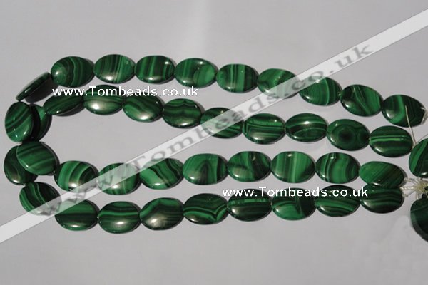 CMN275 15.5 inches 15*20mm oval natural malachite beads wholesale