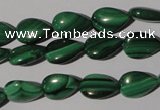 CMN281 15.5 inches 8*12mm flat teardrop natural malachite beads