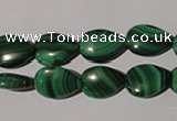 CMN282 15.5 inches 10*14mm flat teardrop natural malachite beads