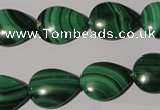 CMN283 15.5 inches 12*16mm flat teardrop natural malachite beads