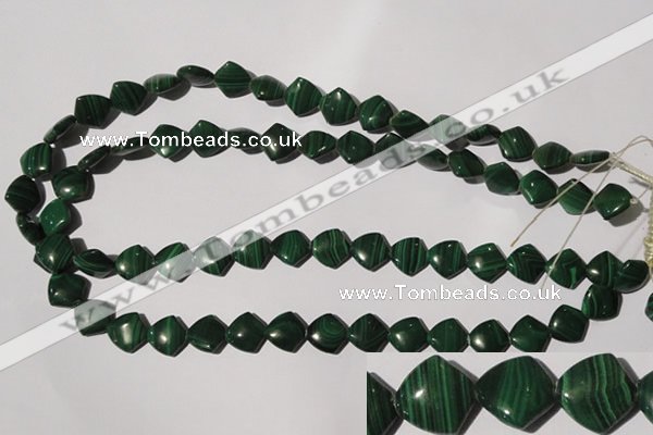 CMN290 15.5 inches 12*12mm trapezoid natural malachite beads