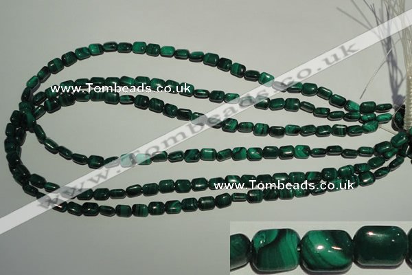 CMN300 15.5 inches 6*8mm rectangle natural malachite beads wholesale