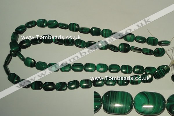 CMN304 15.5 inches 10*14mm rectangle natural malachite beads wholesale