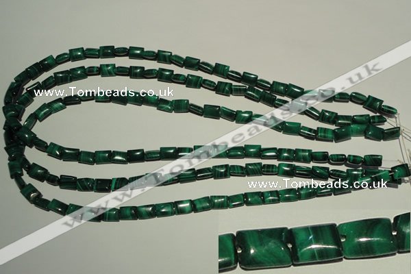 CMN310 15.5 inches 6*8mm rectangle natural malachite beads wholesale