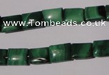 CMN312 15.5 inches 8*10mm rectangle natural malachite beads wholesale