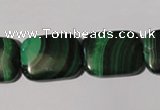 CMN317 15.5 inches 15*20mm rectangle natural malachite beads wholesale