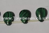 CMN324 Top-drilled 15*20mm flat teardrop natural malachite beads