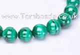 CMN36 AB grade 3mm round natural malachite beads Wholesale