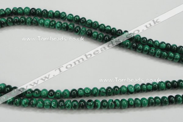 CMN400 15.5 inches 4*6mm rondelle natural malachite beads wholesale