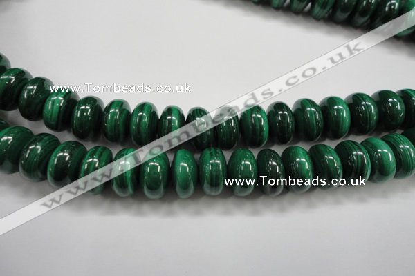 CMN402 15.5 inches 6*10mm rondelle natural malachite beads wholesale