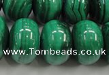 CMN403 15.5 inches 8*12mm rondelle natural malachite beads wholesale