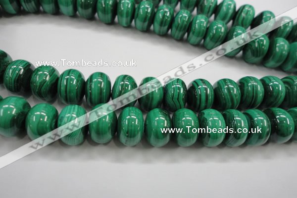 CMN403 15.5 inches 8*12mm rondelle natural malachite beads wholesale