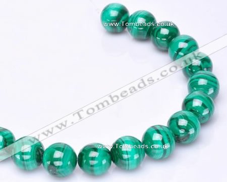 CMN41 AB grade 12mm round natural malachite beads Wholesale