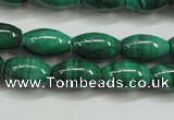 CMN418 15.5 inches 4*6mm rice natural malachite beads wholesale