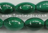 CMN420 15.5 inches 8*12mm rice natural malachite beads wholesale