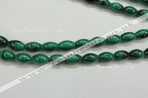 CMN420 15.5 inches 8*12mm rice natural malachite beads wholesale