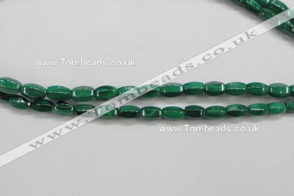 CMN422 15.5 inches 5*8mm faceted rice natural malachite beads