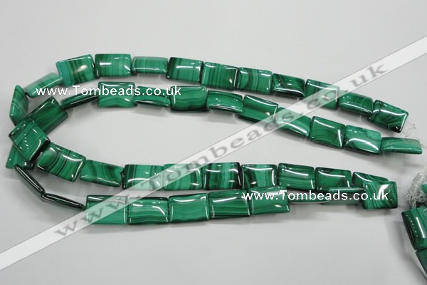 CMN444 15.5 inches 13*18mm rectangle natural malachite beads