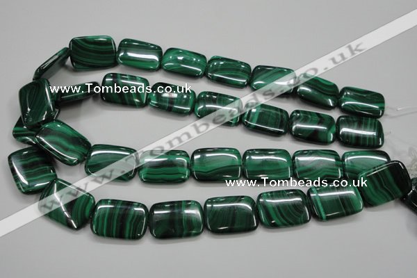 CMN448 15.5 inches 18*25mm rectangle natural malachite beads