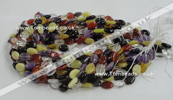 CMQ05 15.5 inches 10*14mm oval multicolor quartz beads wholesale