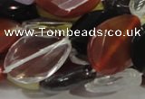 CMQ09 18*25mm twisted faceted teardrop multicolor quartz beads