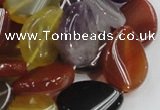 CMQ14 18*25mm twisted flat teardrop multicolor quartz beads