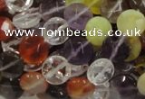 CMQ18 15.5 inches 10mm faceted coin multicolor quartz beads