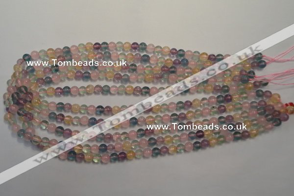 CMQ211 15.5 inches 6mm round multicolor quartz gemstone beads