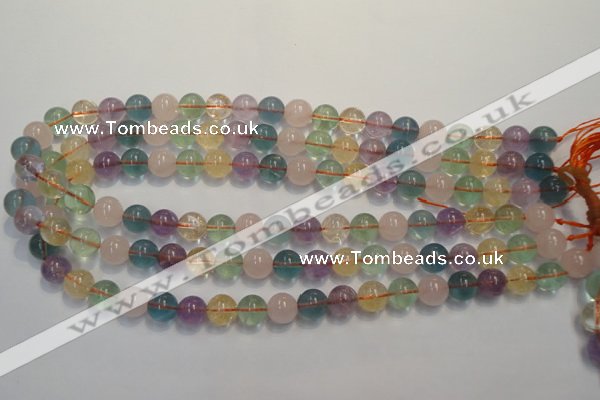 CMQ213 15.5 inches 10mm round multicolor quartz gemstone beads