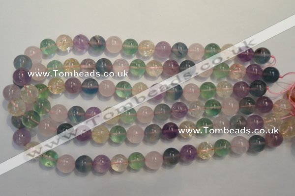 CMQ214 15.5 inches 12mm round multicolor quartz gemstone beads