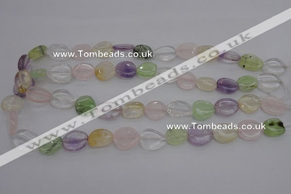 CMQ260 15.5 inches 12*14mm -14*16mm freeform multicolor quartz beads