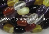 CMQ28 15.5 inches 8*12mm rice multicolor quartz beads wholesale