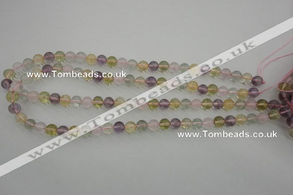 CMQ302 15.5 inches 8mm round multicolor quartz gemstone beads