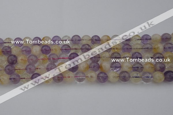 CMQ313 15.5 inches 10mm round citrine & amethyst beads wholesale