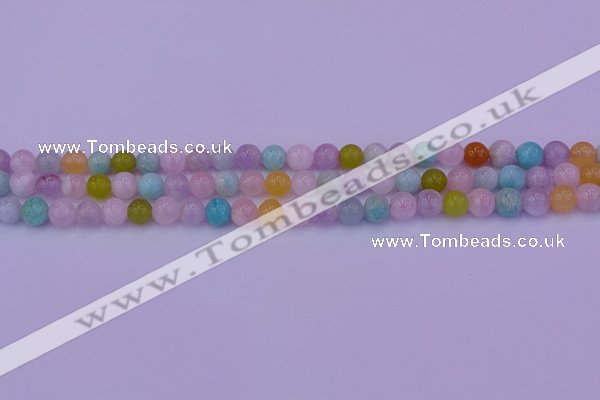 CMQ341 15.5 inches 6mm round mixed quartz gemstone beads