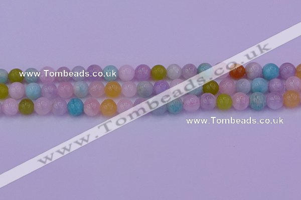 CMQ342 15.5 inches 8mm round mixed quartz gemstone beads