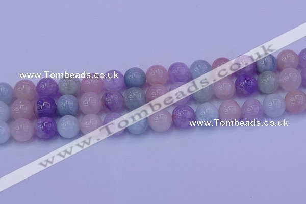 CMQ354 15.5 inches 12mm round mixed quartz beads wholesale