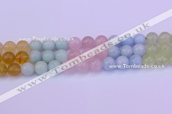 CMQ364 15.5 inches 12mm round rainbow quartz beads wholesale