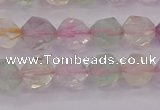 CMQ367 15.5 inches 8mm faceted nuggets mixed quartz beads