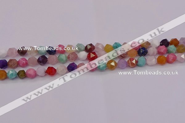 CMQ371 15.5 inches 6mm faceted nuggets mixed gemstone beads