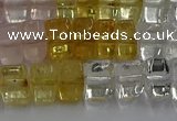 CMQ38 15.5 inches 5*8mm triangle mixed quartz beads wholesale