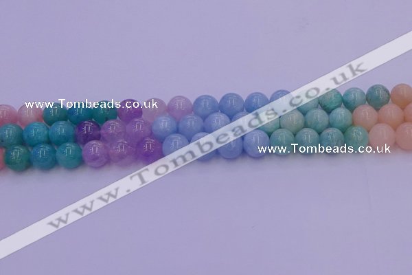 CMQ404 15.5 inches 12mm round mixed quartz beads wholesale