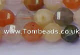 CMQ427 15.5 inches 8mm faceted round natural mixed quartz beads