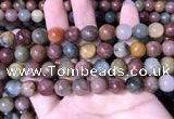 CMQ443 15.5 inches 10mm round mixed rutilated quartz beads