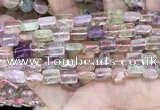 CMQ505 15.5 inches 8*10mm rectangle colorfull quartz beads wholesale