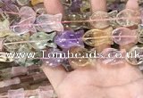 CMQ509 15.5 inches 15*25mm fish-shaped colorfull quartz beads